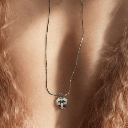 Cadena corazón cherry